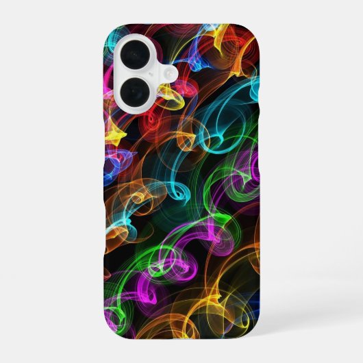 Coque iPhone 16 Explosion de Lumière Colorée (Verso)