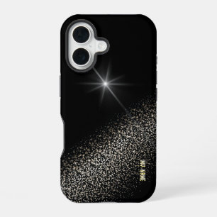 Coque iPhone 16 Explosion d'étoiles avec traînée scintillante