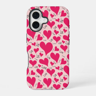 Coque iPhone 16 Fabriqué par l'homme : étui d'iPhone avec des cœur
