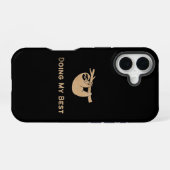 Coque iPhone 16 Faisant de mon mieux Glitter Sloth  (Verso Horizontal)