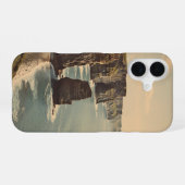 Coque iPhone 16 Falaises côtières vintage (Verso Horizontal)