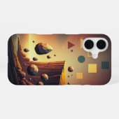 Coque iPhone 16 Falaises Fantasy Pixel-Arcade Vintage (Verso Horizontal)