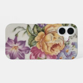 Coque iPhone 16 Fantaisie florale (Verso Horizontal)