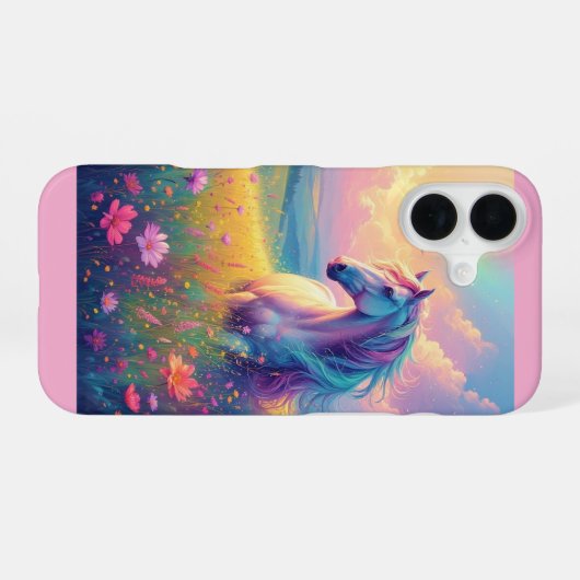 Coque iPhone 16 Fantasy Horse (Verso Horizontal)
