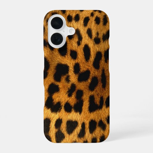 Coque iPhone 16 Fausse Peau de Léopard (Verso)