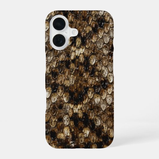 Coque iPhone 16 Fausse Peau de Serpent à Sonnette (Verso)
