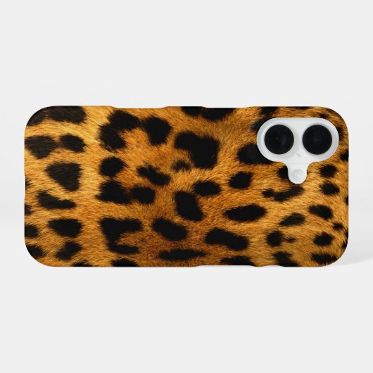 Coque iPhone 16 Faux Leopard Skin (Verso Horizontal)