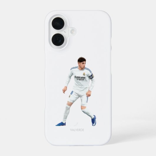 Coque iPhone 16 Federico Valverde - Real Madrid (Verso)