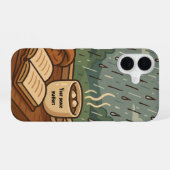 Coque iPhone 16 Fenêtre "Votre paix compte" (Verso Horizontal)