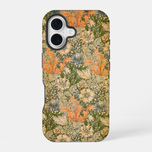 Coque iPhone 16 Festival de fleurs de William Morris Spring Compto (Verso)