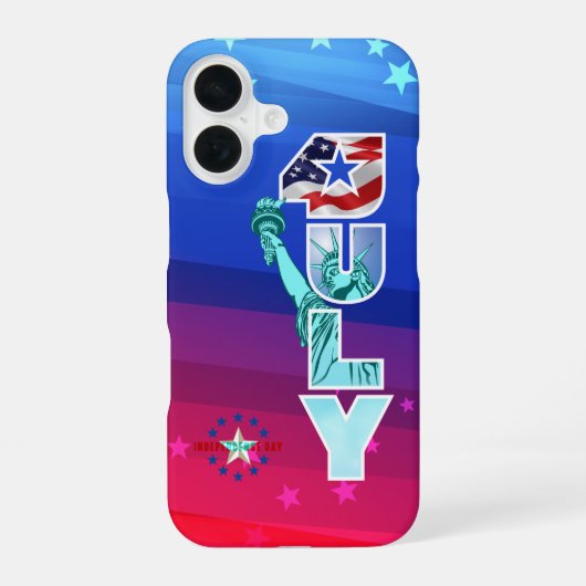 Coque iPhone 16 Fête de l'Indépendance (Verso)