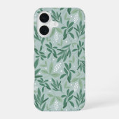 Coque iPhone 16 Feuillage de fougères botaniques vertes et Motif d (Verso)
