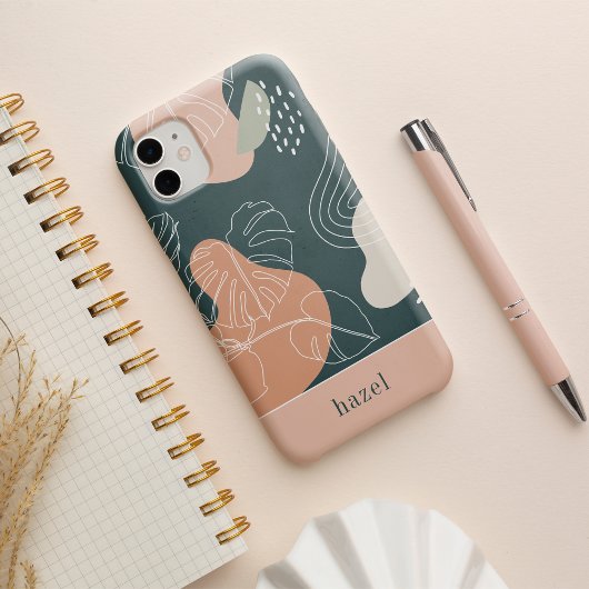 Coque iPhone 16 Feuille de Monstera Bohème Tropical du Désert et d