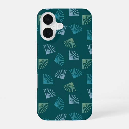 Coque iPhone 16 Feuilles Art déco (Verso)