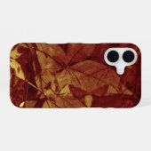 Coque iPhone 16 Feuilles d'automne Tons ocres abstraits (Verso Horizontal)