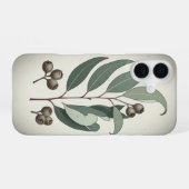 Coque iPhone 16 Feuilles d'eucalyptus vintage (Verso Horizontal)