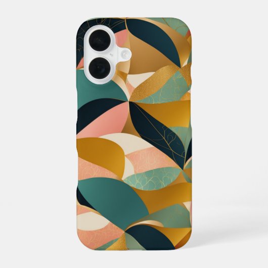 Coque iPhone 16 Feuilles Dorées (Verso)