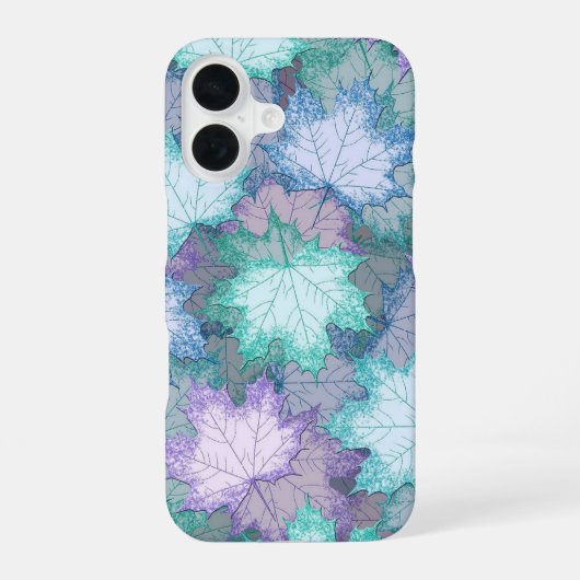 Coque iPhone 16 Feuilles Pastel Doux (Verso)