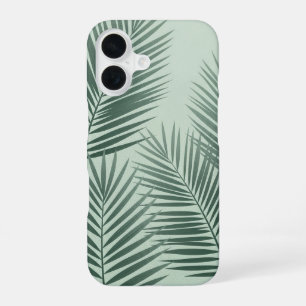 Coque iPhone 16 Feuilles tropicales stylisées rétro