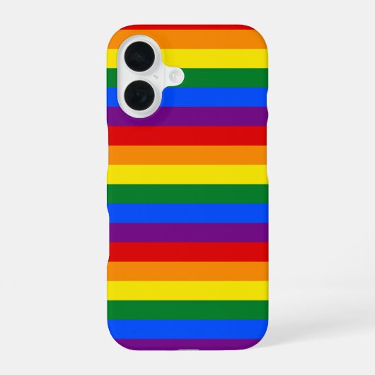 Coque iPhone 16 Fierté arc-en-ciel (Verso)