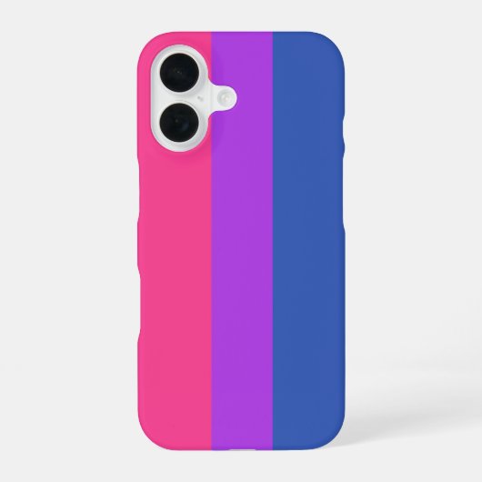 Coque iPhone 16 Fierté bisexuelle (Verso)