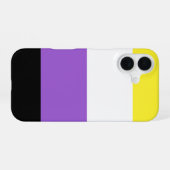Coque iPhone 16 Fierté non binaire (Verso Horizontal)