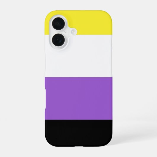 Coque iPhone 16 Fierté non binaire (Verso)
