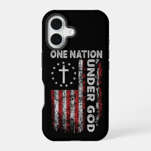 Coque iPhone 16 Fierté Patriotique : Une Nation Sous Dieu