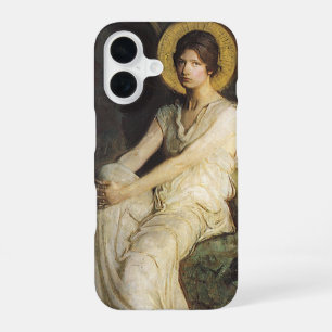 Coque iPhone 16 Figure ailée assise sur un rocher par Abbott Thaye