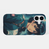 Coque iPhone 16 Fille Anime Cyperpunk (Verso Horizontal)