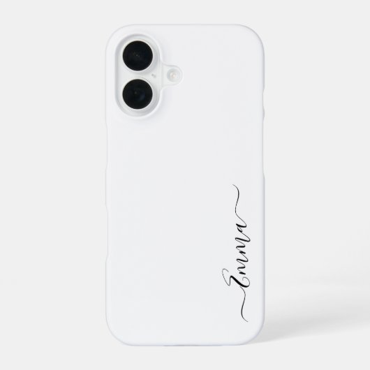 Coque iPhone 16 Fille blanche moderne Imprimer tendance (Verso)