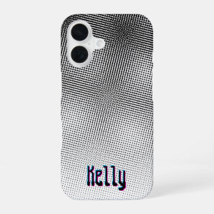 Coque iPhone 16 Film 3D Moiré Noir et Blanc Rétro Artistique