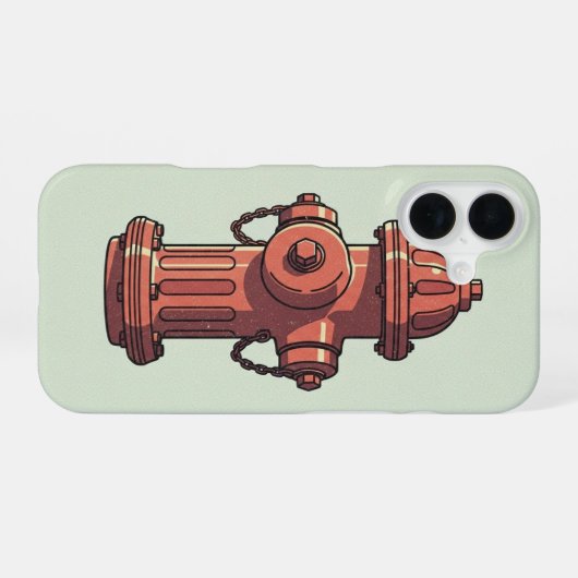 Coque iPhone 16 Fire Hydrant Minimal (Verso Horizontal)