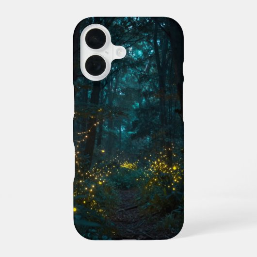 Coque iPhone 16 Fireflies Dark Forest Phone Case (Verso)
