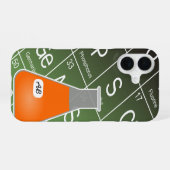 Coque iPhone 16 Flacon Erlenmeyer orange (avec initiales) Chimie (Verso Horizontal)