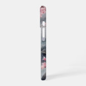 Coque iPhone 16 Flamant rose sur couverture d'éclaboussure d'encre (Côté gauche)