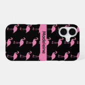 Coque iPhone 16 Flamants roses (Verso Horizontal)