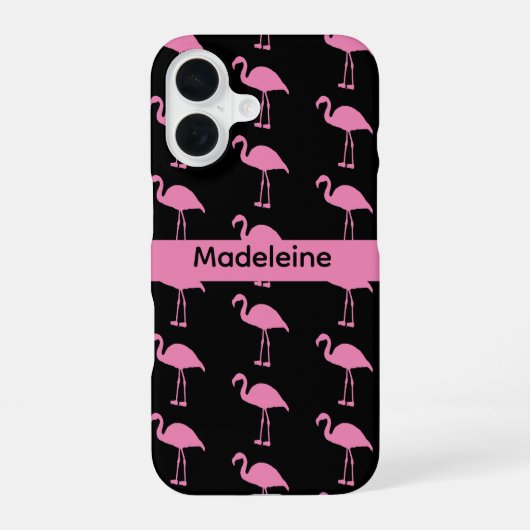 Coque iPhone 16 Flamants roses (Verso)
