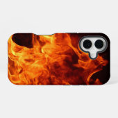 Coque iPhone 16 Flames rouges (Verso Horizontal)