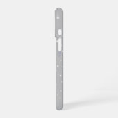 Coque iPhone 16 Flamme gris argenté (Côté gauche)