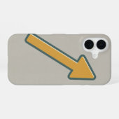 Coque iPhone 16 Flèche de rue vintage (Verso Horizontal)