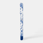 Coque iPhone 16 Fleur Bleue Toile (Côté gauche)