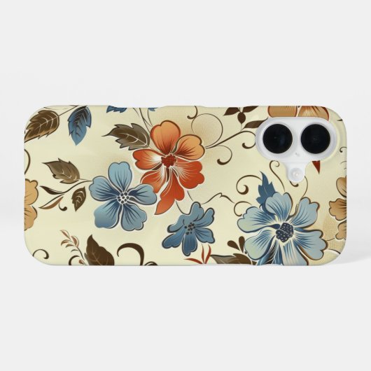 Coque iPhone 16 Fleur Boho (Verso Horizontal)