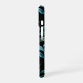 Coque iPhone 16 Fleur boho monogramme (Côté gauche)