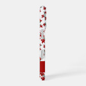 Coque iPhone 16 Fleur botanique rouge de Noël (Côté droit)
