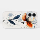 Coque iPhone 16 Fleur de Brume Bleue (Verso Horizontal)
