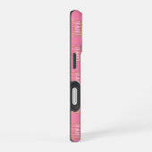 Coque iPhone 16 Fleur de Daisy rustique en monogramme rose  (Côté droit)