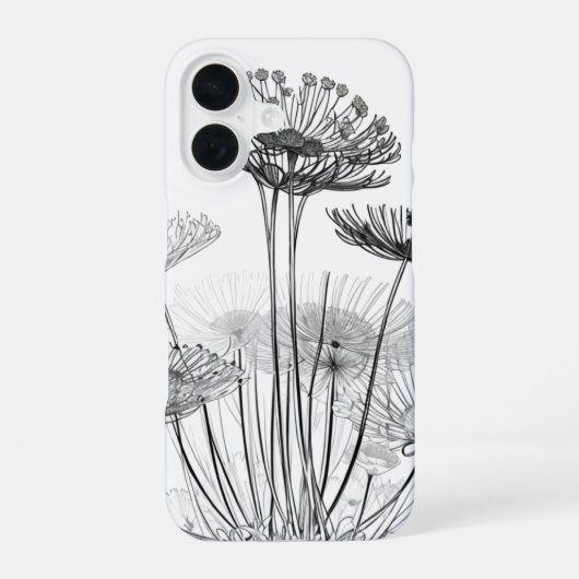 Coque iPhone 16 Fleur de dentelle (Verso)