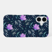 Coque iPhone 16 Fleur de minuit (Verso Horizontal)
