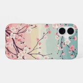 Coque iPhone 16 Fleur de Sakura Vintage (Verso Horizontal)